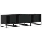 vidaXL Meuble TV noir 150x35x41 cm bois d'ingénierie et métal