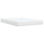 vidaXL Sommier à lattes de lit avec matelas Blanc 140x190cm Similicuir