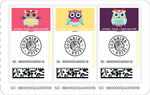 Carnet 9 timbres - Chouette - Lettre suivie