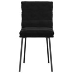 vidaXL Chaises à manger lot de 6 noir velours