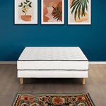Sommier + matelas 140 x 190 cm - Ressorts - 7 zones - 19 cm