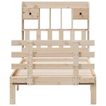 vidaXL Lit bibliothèque sans matelas 100x200 cm bois massif de pin