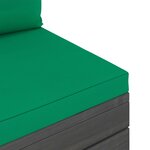vidaXL Salon palette de jardin 2 Pièces avec coussins Bois de pin massif