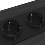 vidaXL Table de nuit avec station de chargement 2 Pièces Chêne noir