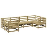 vidaXL Salon de jardin 6 Pièces bois de pin imprégné