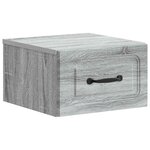 vidaXL Cabinet de chevet mural Sonoma gris 34 5 x 33 x 20 cm