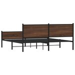 vidaXL Cadre de lit en métal sans matelas chêne marron 183x213 cm