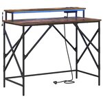 vidaXL Bureau Chêne fumé 100 x 50 x 86 5 cm Bois d'ingénierie