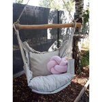 Coussin oreiller décoratif tresse rose clair