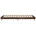 vidaXL Cadre de lit sans matelas chêne fumé 90x190cm bois d'ingénierie