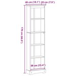 vidaXL Bibliothèque Blanc 46 x 20 x 170 cm Pin massif
