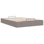 vidaXL Cadre de lit ottoman sans matelas taupe 140x190 cm tissu