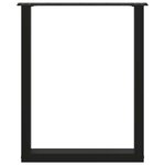 vidaXL Pieds de table à manger en U 2 pièces Noir 60 x (72-73) cm Acier