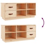 vidaXL Banc à chaussures 100x34x45 cm Bois de pin massif
