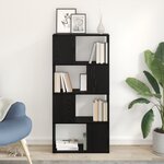 vidaXL Étagère Chêne noir Bois d'ingénierie 60 x 24 x 124 cm