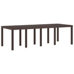 Table de Jardin vidaXL Marron 250x100x73 cm Poly Rattan