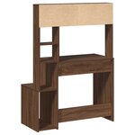 vidaXL Bureau et étagères chêne marron 100x45x140 cm bois d'ingénierie