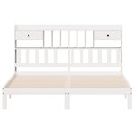 vidaXL Lit bibliothèque sans matelas blanc 180x200 cm bois pin massif