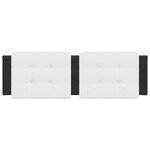 vidaXL Coussin de tête de lit Zadar blanc et noir 160 cm similicuir
