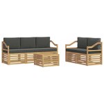 vidaXL Ensemble de canapés d'extérieur 6 pc Blanc et anthracite