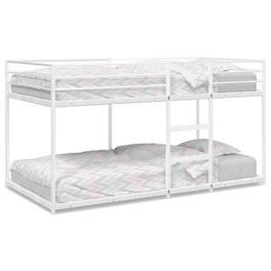 VidaXL Lit superposé sans matelas blanc 90x200 cm acier