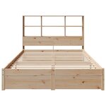 vidaXL Lit bibliothèque sans matelas 120x190 cm bois de pin massif
