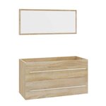 vidaXL Ensemble de meubles de salle de bain 3 Pièces Chêne sonoma