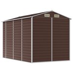 vidaXL Abri de jardin marron 191 x 300 x 198 cm en acier galvanisé