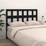 vidaXL Tête de lit Noir 145 5x4x100 cm Bois massif de pin