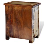 vidaXL Table de chevet avec 2 tiroirs Bois massif recyclé