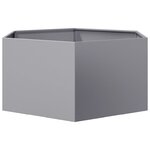 vidaXL Jardinière hexagone 104x90x45 cm acier galvanisé