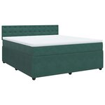 vidaXL Sommier à lattes de lit et matelas Vert foncé 180x200cm Velours