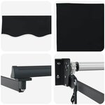 vidaXL Auvent Rétractable Noir 400 × 300 cm Polyester et Aluminium