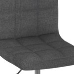 vidaXL Chaises pivotantes à manger lot de 4 Gris foncé Tissu