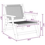 vidaXL Chaises de jardin   2 Pièces  noires  76 x 67 x 73 5 cm  en bois d'acacia robuste.
