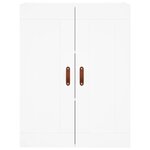 vidaXL Buffet haut Blanc 69 5x34x180 cm Bois d'ingénierie