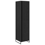 vidaXL Garde-robe 2 Pièces Chêne noir 50 x 50 x 200 cm Bois d'ingénierie