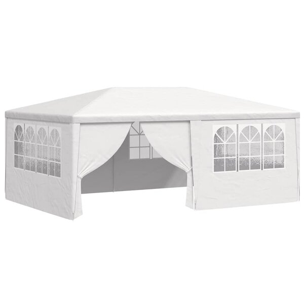 vidaXL Tente de réception et parois latérales 4x6 m Blanc 90 g/m²