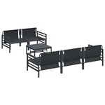 vidaXL Ensemble de canapé de jardin 6 Pièces Anthracite Acier & tissu