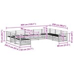 vidaXL Ensemble de canapés d'extérieur 9 pc Naturel