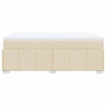 vidaXL Sommier à lattes de lit avec matelas Crème 120x200 cm Tissu