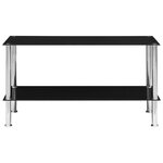 vidaXL Table basse Noir 110x43x60 cm Verre trempé