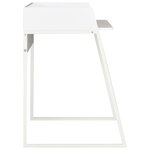 Bureau table poste de travail meuble d'ordinateur informatique étude 90 x 60 x 88 cm blanc 02_0023531