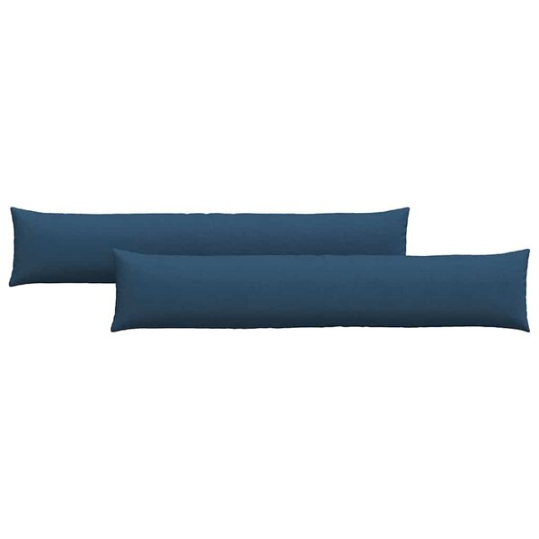 vidaXL Coussins de canapé 2 Pièces Bleu 200 x 40 cm tissu