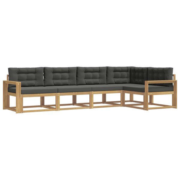 vidaXL Ensemble de canapés d'extérieur 4 pc Blanc et anthracite