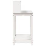 vidaXL Table de rempotage avec étagères blanc bois massif de pin