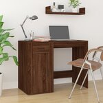 vidaXL Bureau Chêne marron 100x49x75 cm Bois d'ingénierie