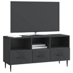 vidaXL Meuble TV avec tiroir Noir 102 x 34 5 x 50 cm Bois d'ingénierie