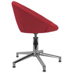 vidaXL Chaise pivotante de salle à manger Rouge bordeaux Tissu