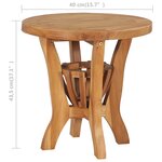 vidaXL Ensemble de bistro de jardin 3 Pièces Bois de teck solide